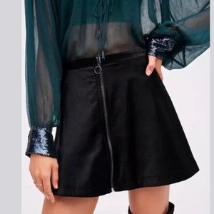 Free People Funkytown velvet mini skirt